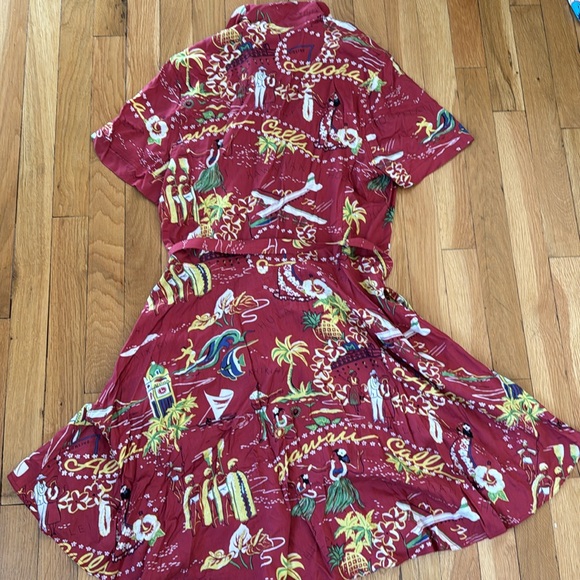 Polo Ralph Lauren Mid-Length Hawaiian Print Dress - Picture 10 of 10